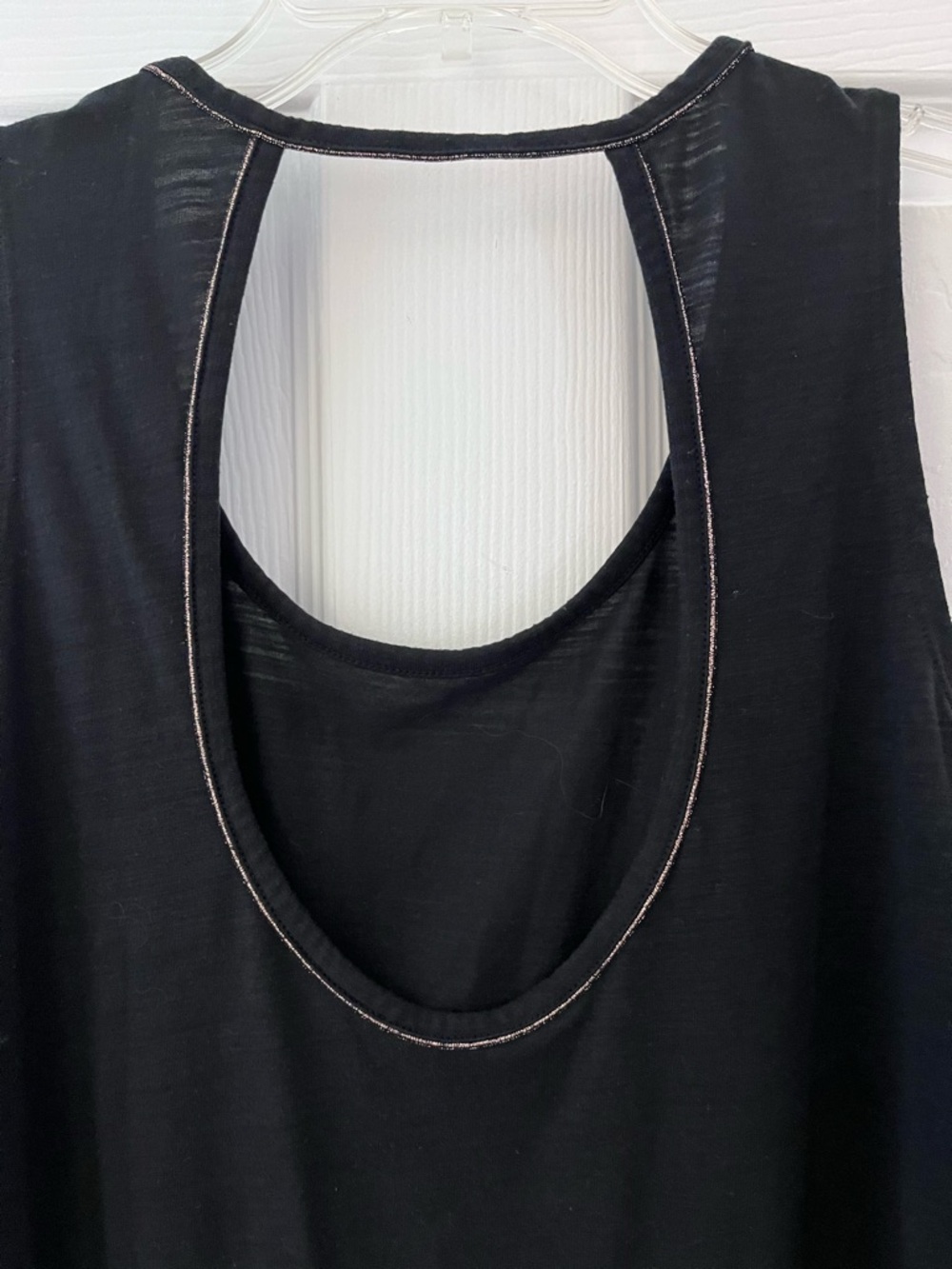 Nike Black Yoga Tank Top with Gold Metallic trim - Picture 6 of 8